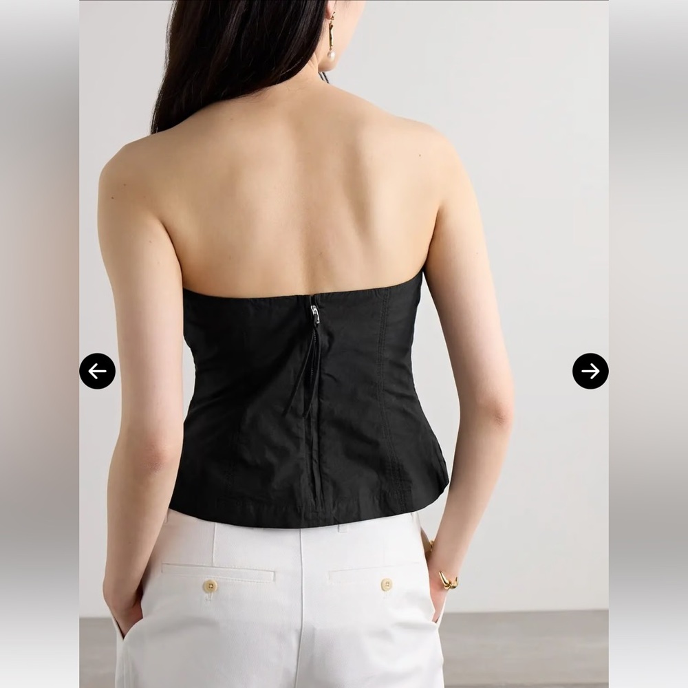 NWT Apiece Apart Todo Strapless Organic Cotton-Poplin Top - Picture 6 of 10
